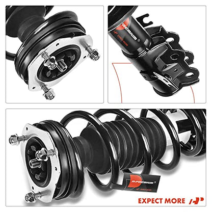 A-Premium Front and Rear Complete Struts w/Coil Spring Assembly Shock Absorbers Compatible with Ford Fiesta 2010 2011 2012 2013, 4-PC Set