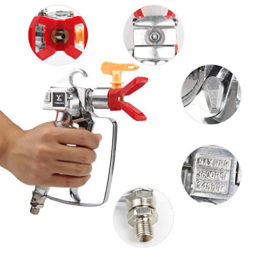 CPROSP Airless Paint Spray Gun, High Pressure 3600 PSI with 517 Swivel Joint - color: Airless Paint Spray Gun