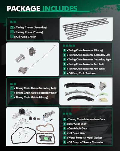 SCITOO 68252670AB Timing Chain Kit for Dodge Charger DOHC 6Cyl 3.6L