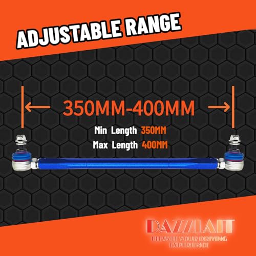 Universal Adjustable Sway Bar End Links 350mm-400mm | M10 Stud with 12 mm Spacer Washer | Adjustable Sway Bar Links - size: 350MM-400MM