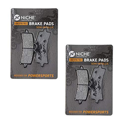 NICHE Front Rear Brake Pad Set for Suzuki 69100-47820 Semi-Metallic - size: Semi-Metallic
