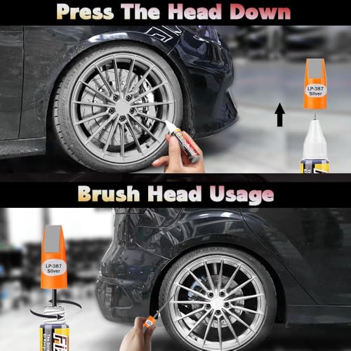 Touch Up Paint for Cars, Automotive Paint Scratch Repair, Two-In-One Car Touch Up Paint Fill Paint Pen, Car Accessories Scratch Remover Pen Universal for Scratch Repair Various Cars (Silver) - color: Silver