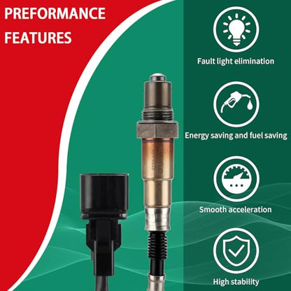 O2 Oxygen Sensor Heated Air Fuel Ratio Upstream Compatible with Audi A4 A8 TT Quattro Volkswagen Beetle Eurovan Golf Jetta Passat Phaeton Touareg 1.8L 2.8L 4.2L 4.9L 6.0L Replace# 234-5115 - size: 234-5115