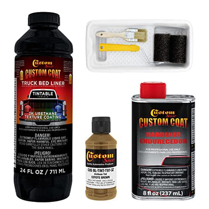 Custom Coat Coyote Brown Urethane Roll-On Truck Bedliner Kit, 1 Quart