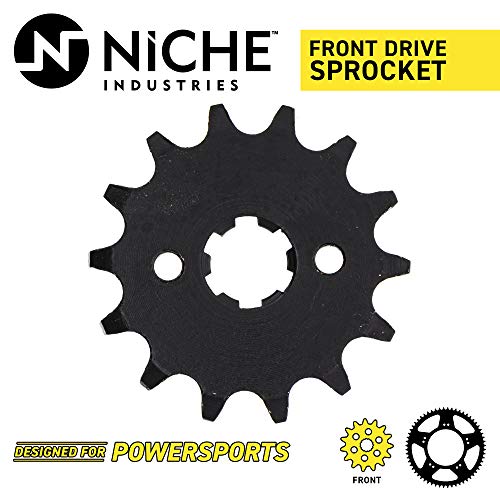 NICHE Drive Sprocket Chain Combo for Kawasaki KLX110 Suzuki DRZ110 Front 14 Rear 33 Tooth 420V O-Ring 86 Links - size: O-Ring Chain