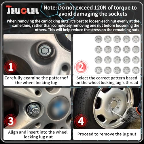 060 Wheel Locking Nut Key Socket for BMW, Socket OD 29mm - ID 25mm - color: Socket 060