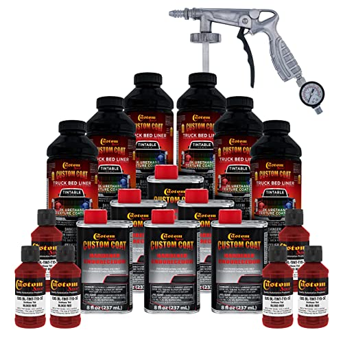Custom Coat Blood Red Urethane Spray-On Truck Bed Liner Kit, 1.5 Gallons
