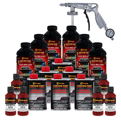 Custom Coat Blood Red Urethane Spray-On Truck Bed Liner Kit, 1.5 Gallons