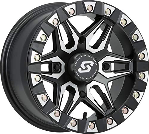 Sedona A72M-56056+38S Split Six Beadlock Wheel - 15x6-5+1 Offset - 4/156 12mm Tapered - Black