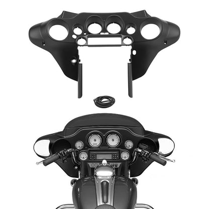 XMT-MOTO Vivid Black Batwing Fairing Fit For Harley Touring 1996-2013 - style: black-Outer&Inner