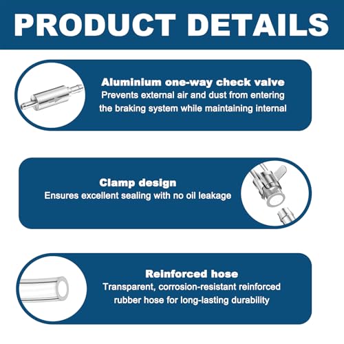2pcs Manual Brake Bleeder Kit, Brake Bleeder Hose Kit, Brake Bleeder Tool - size: Brake Fluid Bleeder Kit - 2pcs