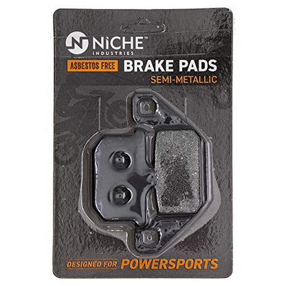 NICHE Front Rear Brake Pad for Kawasaki 43082-1029 43082-1194 Semi-Metallic - size: 1 Set (1 Wheel)