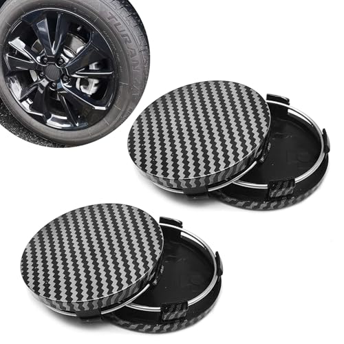 4PCS Car Wheel Center Caps, Center Caps for Rims, ABS Snap-in Vehicle Wheel Hub Cover, OD 60MM/2.36In ID 56MM/2.2In Modified Car Rim Cover Replacements for Most SUV Sedan Truck (Carbon Fiber) - color: Carbon Fiber