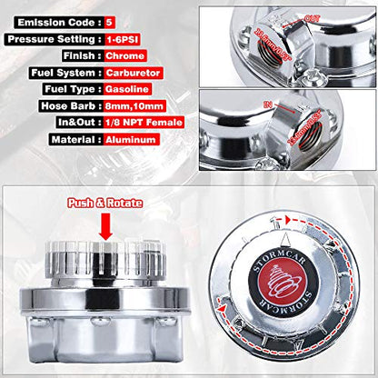 Manual Adjustable Fuel Pressure Regulator Carburettor Carb Fuel Pump FPR