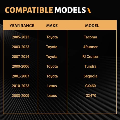 Ceramic Front Brake Pads Compatible with 2005-2023 Toyota Tacoma/2003-2023 4Runner/2007-2014 FJ Cruiser/2000-2006 Tundra/2001-2007 Sequoia;2010-2023 Lexus GX460/2003-2009 Lexus GX470(D976) - color: HZ976