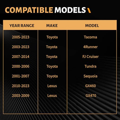 Ceramic Front Brake Pads Compatible with 2005-2023 Toyota Tacoma/2003-2023 4Runner/2007-2014 FJ Cruiser/2000-2006 Tundra/2001-2007 Sequoia;2010-2023 Lexus GX460/2003-2009 Lexus GX470(D976) - color: HZ976
