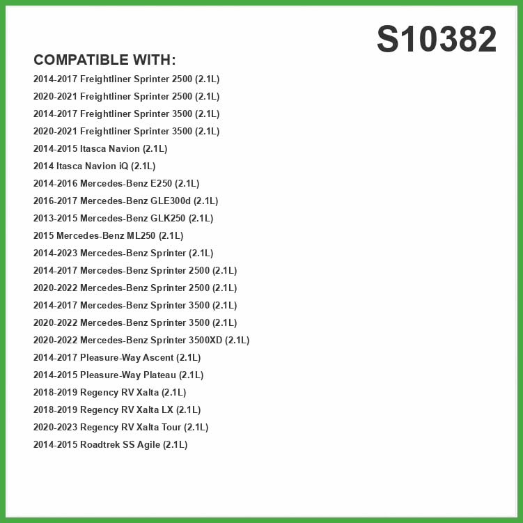 ECOGARD S10382 Cartridge Engine Oil Filter for Synthetic Oil - Premium Replacement | Fits 2014-2022 Mercedes-Benz Sprinter 2500, Sprinter 3500 2.1L; 2014-2023 Sprinter 2.1L