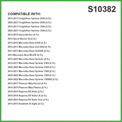ECOGARD S10382 Cartridge Engine Oil Filter for Synthetic Oil - Premium Replacement | Fits 2014-2022 Mercedes-Benz Sprinter 2500, Sprinter 3500 2.1L; 2014-2023 Sprinter 2.1L