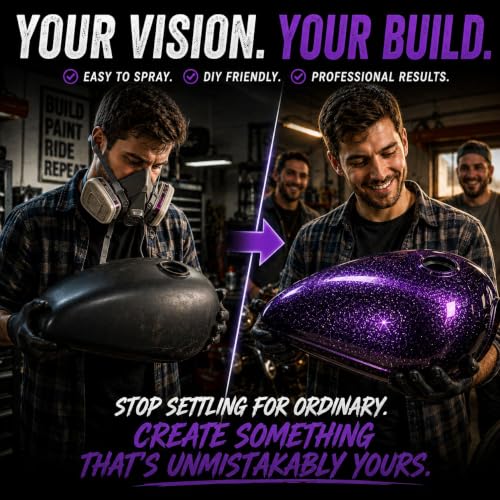 LiME LiNE Metal Flake Midcoat Automotive Grade Sparkle Spray Paint - No Equipment Needed - Finish with 2K Clearcoat (Ice Blue, 1. Spray Paint Only) - color: Ice Blue