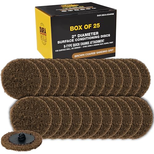 Dura-Gold 2" Diameter Surface Conditioning Discs Brown Coarse Sanding Grit - style: Coarse