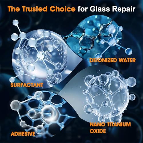 Windshield Chip Repair Kit, 2026 Car Windshield Repair Kit with Suction Cup Stand, DIY Auto Glass Repair Tools for Quick-Fix Bulls Eye Crack & Rock Chip, 2 Packs