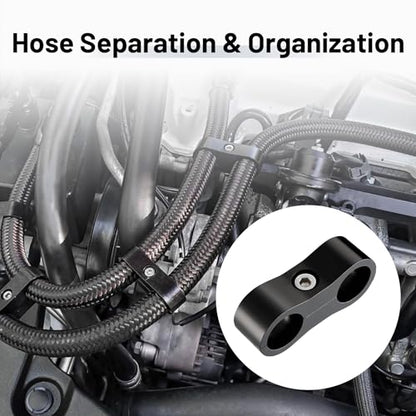 EVIL ENERGY 6AN Hose Separator Clamp AN6 Fuel Line Mounting Clamp 4PCS - size: AN6