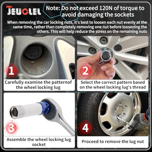 59 Wheel Locking Nut Key for BMW, Socket Adapter (OD 27mm-ID 25mm) - color: Socket 059