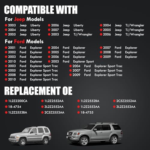 2PCS Rear Disc Brake Caliper Assembly Without Bracket Replaces 18-4755 - size: 18-4755+18-4754