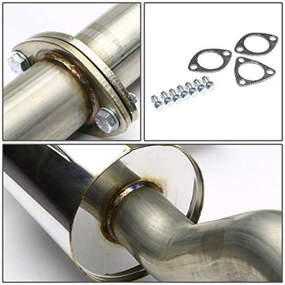 DNA MOTORING CBE-HDS93-NRT Cat Back Exhaust System [Compatible with 93-97 Honda CIvic Del Sol]