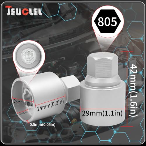 805 Wheel Locking Nut Key for Jeep, ID 29mm Lug Removal Tool - size: 805