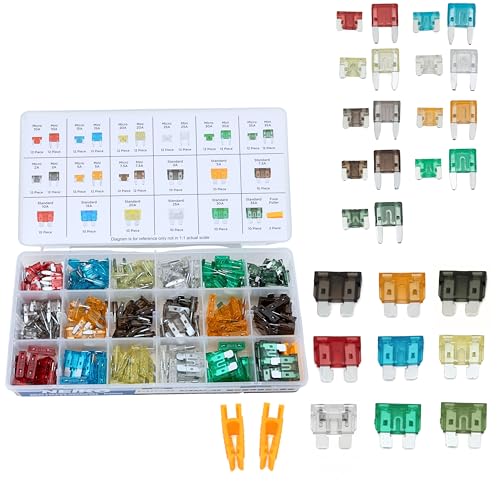 NEIKO 50505A Car Fuse Master Assortment Set, 306pc, Fast Acting, Auto Fuses Kit, Standard, Micro & Mini Sizes, 2A, 5A, 10A, 15A, 20A, 30A, and 35 Amp, Marine Boat, Automotive, RV, Car Fuse Kit - style: Standard, Mini, Micro Car Fuse Set (2A-35A)