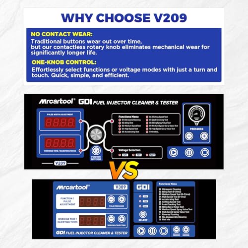 V209 Fuel Injector Cleaner Machine Supports GDI/EFI/FSI Injector Testing - size: v209