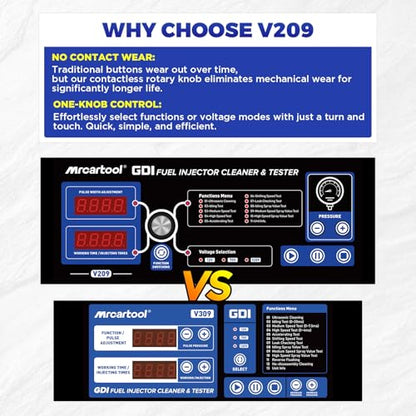 V209 Fuel Injector Cleaner Machine Supports GDI/EFI/FSI Injector Testing - size: v209