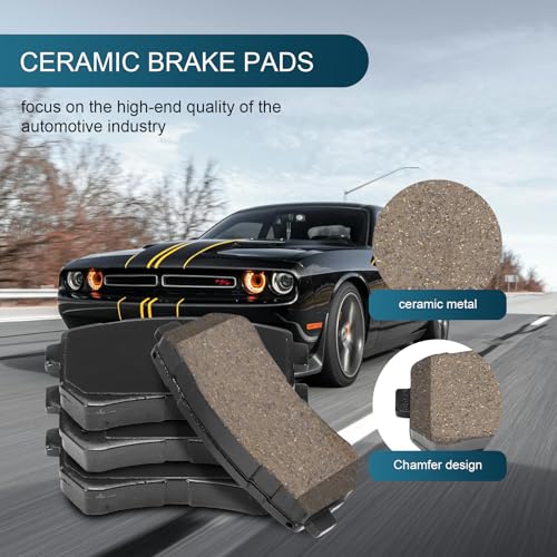 D1398 Rear Ceramic Brake Pads Kit Fit For Hyundai Accent, For Elantra 2006-2008, For Elantra 2009-2012, For Sonata 2015-2019, For Tucson 2010-2017, For Kia Cadenza 2014-2016 - style: HZ1398
