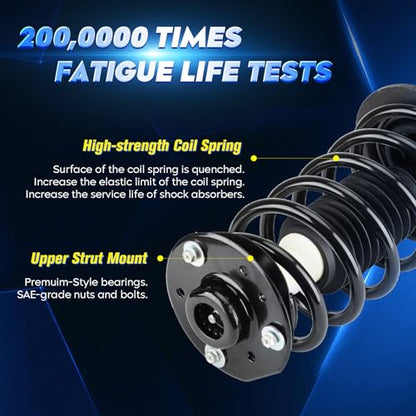 Front Struts Assembly & Sway Bar Links for 2010-2017 Chevy Equinox GMC Terrain, 12-13 Captiva Sport, Saturn Vue Pontiac Torrent 3.6L Suzuki XL-7, Shock Except 19" Wheels Replace 172526 172527 - size: Front Struts + Sway Bar