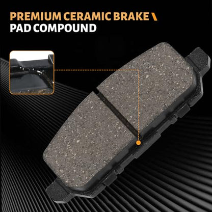 D1841 Rear Ceramic Brake Pads Kit Fit For Honda HR-V 2016-2022, For CR-Z 2016 - size: HZ1841