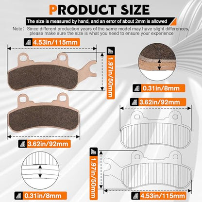 Brake Pads Sintered for Can-Am Defender 2016-2026 HD10 HD9 HD8 HD7