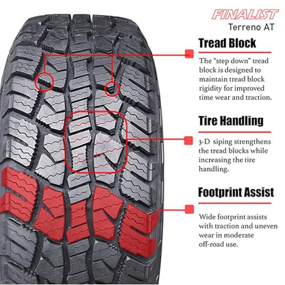 Set of 4 Finalist Terreno A/T LT235/85R16 120/116R 10 Ply All Terrain Tires - size: LT235/85R16