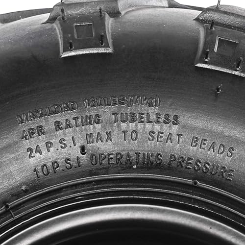 TWO Wheels 145/70-6 Tubeless Wheel Tires with 6'' Rims 3 Bolt Pattern for 50cc 70cc 90cc 110cc 125cc ATV Go Kart UTV Quad Bike 4 Wheelers (2)