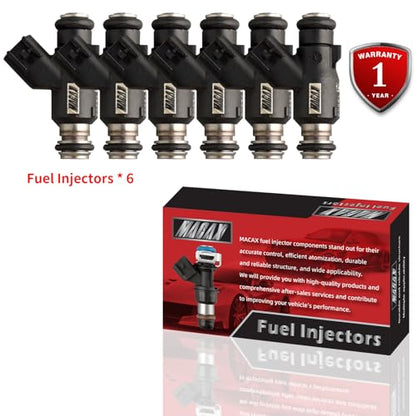 Set of 6 Fuel Injectors 35310-3C000 FJ837 Replacement - size: FJ837
