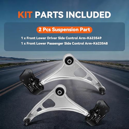 Front Lower Control Arm for 14-20 Acura MDX 16-21 Honda Pilot - size: RK623548, RK623549