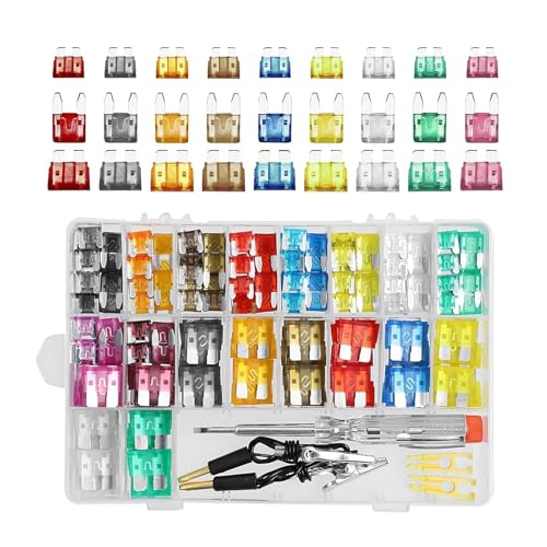 306PCS Car Fuses Assortment Kit, Auto Mixed Colorful Insert Fuse with Puller Tool & Circuit Tester, Standard Mini Low Profile Blade Fuse, 2A/3A/5A/7.5A/10A/15A/20A/25A/30A/35A, for Most Cars - size: 306PCS
