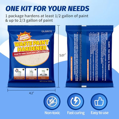 GLAINTE Waste Away Paint Hardener Fast Acting Solid Hardener - Paint Drying Powder, 3.5oz - size: 3.5 Ounce (Pack of 1)
