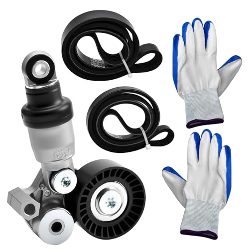 Complete Serpentine Belt Drive Component Set with Tensioner Pulley Compatible with 2012-2021 Mazda 3 6 CX-3 CX-5 CX-9 CX-30 MX-5 Miata 2.0L 2.3L 2.5L Replace 90K-39390 K060380 999630A 39390