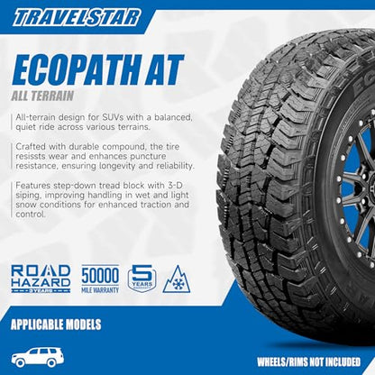 Set of 4 Travelstar Ecopath AT 3PMSF All Terrain 275/55R20 113T SUV Tire - size: 275/55R20