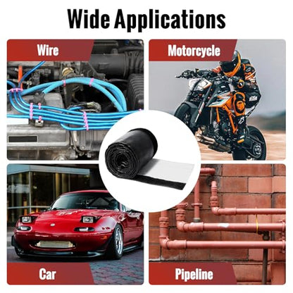Wire Heat Shield Wrap for Car Hose Lines, 1-1/2" I.D. x 10FT, Black - color: Black, size: 1-1/2" I.D. x 10FT