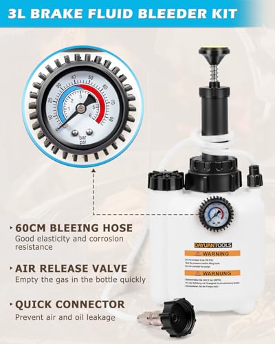 DAYUAN 3L Hand Brake Fluid Bleeder Bleeding One Man Tool Kit