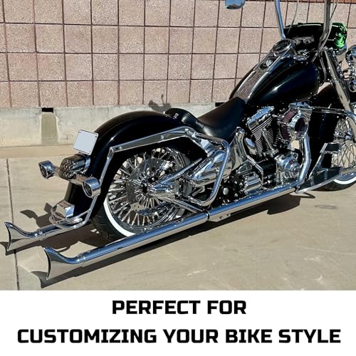 FatFlex Front Wheel for Harley Softail Slim Fat Boy Dyna 21” x 3.5” - color: 21*3.5'', Black+Chrome+Black