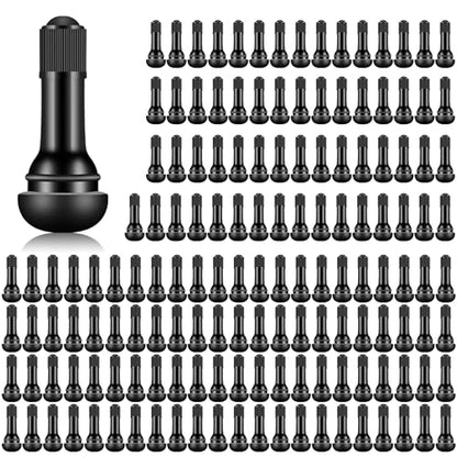 Tire Valve Stems Rubber Black Rubber Snap-in Valves,Tubeless Valve Stems Suit for 0.453 inch Rim Holes on Standard Vehicle Tires (150pcs（TR413-150pcs）) - size: 150pcs（TR413-150pcs）