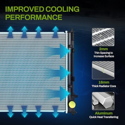 AUTOSAVER88 Radiator Compatible with 2016-2021 Honda Civic 2.0L L4 - style: 2016-2020 Honda Civic 2.0L